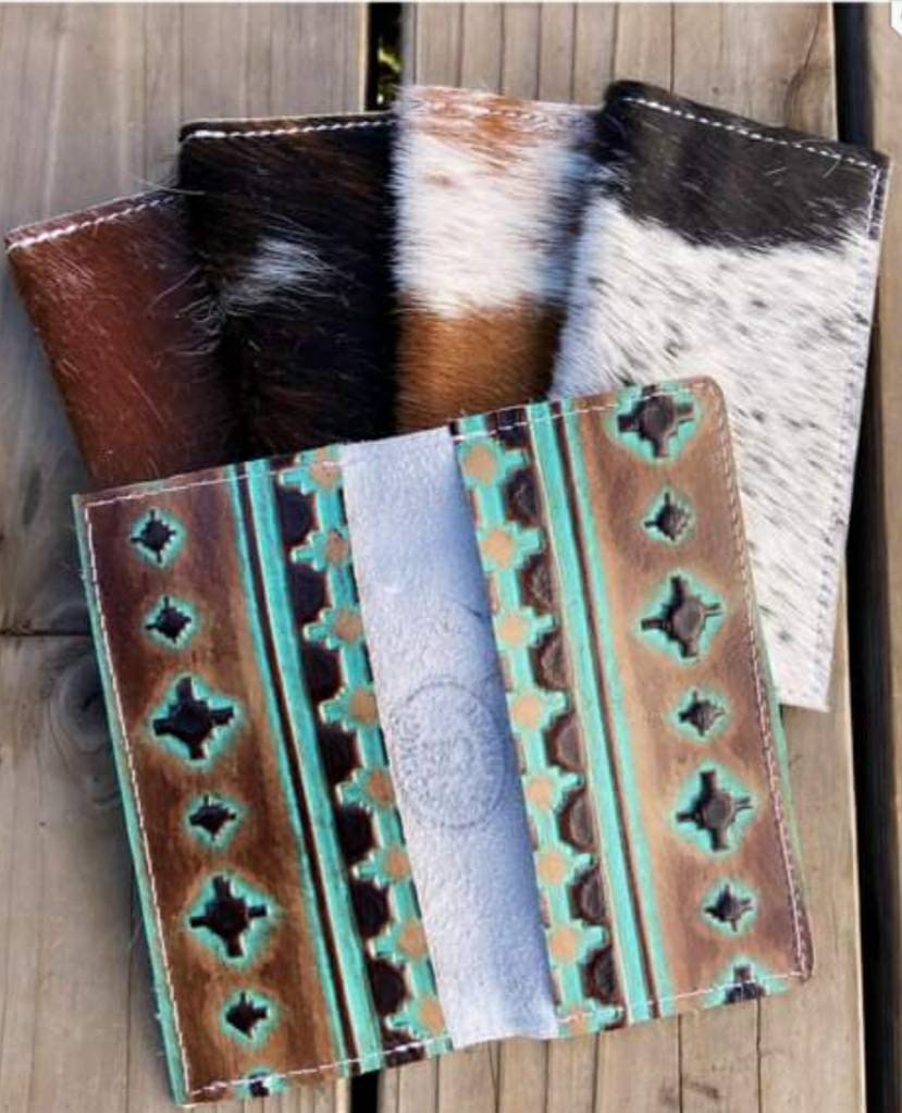 ECLECTIONS WALLET SILVER ACID COWHIDE