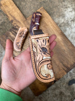 Tooled Cowhide Sheeth