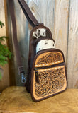 Brown Cowhide Fanny Bag