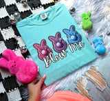 Blow Me Easter Edition Faux Embroidery Tee