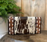 Cluch Cowhide Tooled Leather Women's Wallet