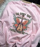 Only One Drink Away From The Devil Sweatshirt