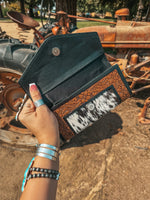 The Turquoise Tooled Beauty Wallet a Haute Southern Hyde Exclusive Cowhide Western Wallet