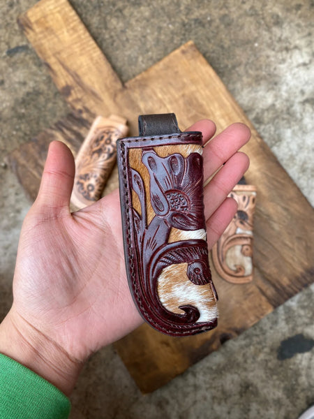 Tooled Leather Cowhide Sheeth