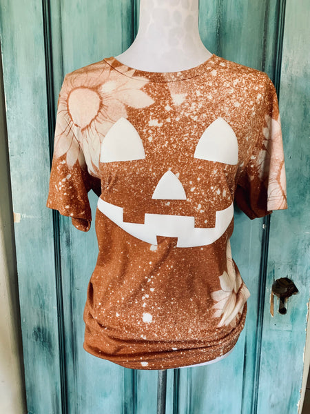 Pumpkin Face Sunflower Tee