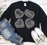 Nope Heart Candy Sweatshirt