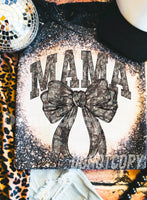 Mama Camo Bow Bleached Tee