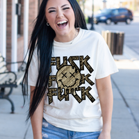 Faux Glitter F*CK Stacked Tee