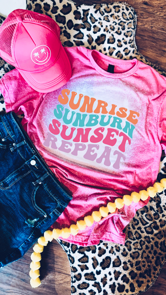 Sunrise Sunburn Sunset Repeat Tee