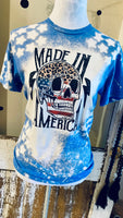 Made In America Star Bleached Tee - Blue