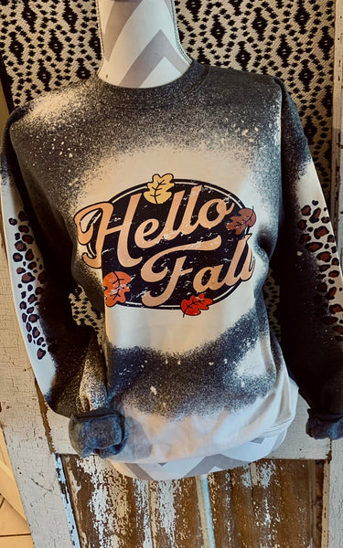 Hello Fall Leopard Sweatshirt