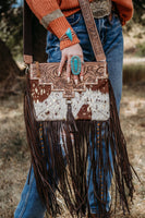 The Lancaster (Gold Splattered Cowhide) a Haute Southern Hyde by Beth Marie Exclusive