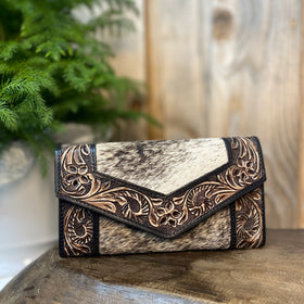 Valeria Cowhide Tooled Leather Women's Wallet