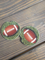 Football Car Coasters (Set of 2 Rubber or Sandstone Car Coasters)