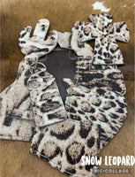 Cowhide/Leather Freshie - Snow Leopard