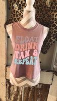 Float Drink Tan Repeat Tank