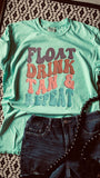 Float Drink Tan Repeat Tee