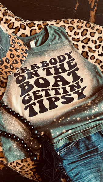 Errbody On The Boat Gettin' Tipsy Crop Tank