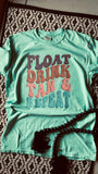 Float Drink Tan Repeat Tee